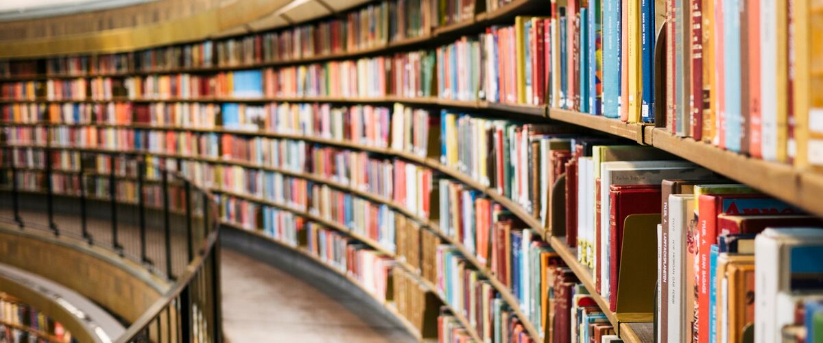 Bibliothek mit Bücherregal